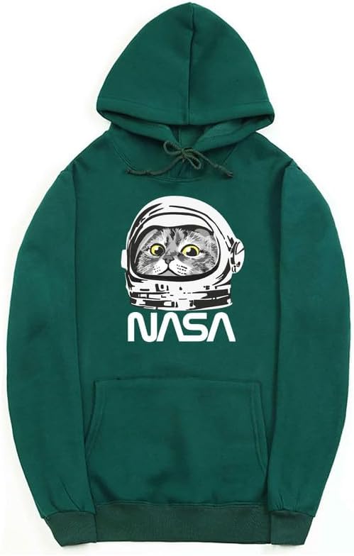 CORIRESHA Unisex Astronaut NASA Hoodie Casual Long Sleeve Drawstring