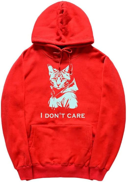 CORIRESHA Sudadera con Capucha de Gato Lindo para Mujer Sudadera Informal de Manga Larga con cordón y Letras para Hombre