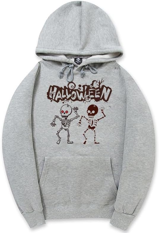 CORIRESHA Adolescente Halloween Esqueleto Sudadera con capucha Casual Cordón Y2K Estética Gótica Sudadera