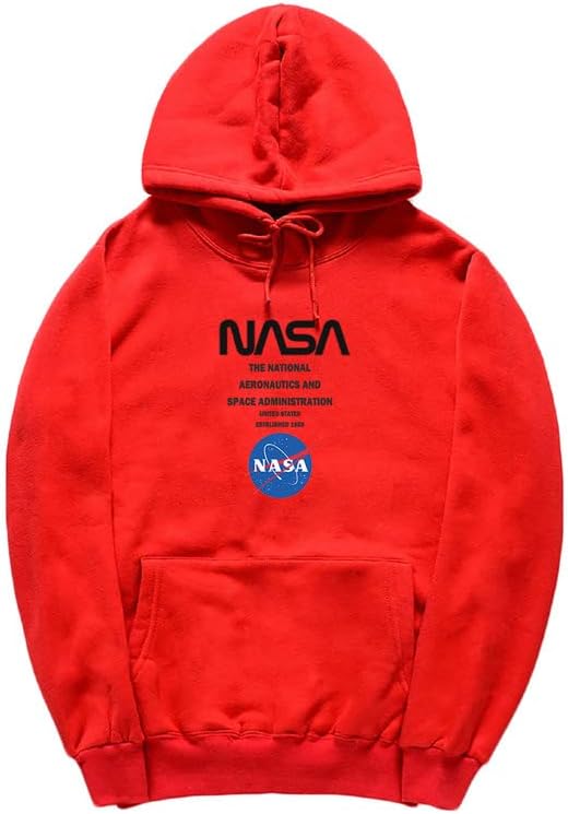 CORIRESHA Sudadera con capucha de la NASA para adolescentes, informal, con cordón, manga larga, otoño, suave algodón